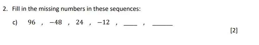 Question 2(c) - Dulwich College - 11 Plus Maths Specimen Paper G - 2026