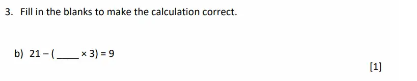 Question 3(b) - Dulwich College - 11 Plus Maths Specimen Paper G - 2026