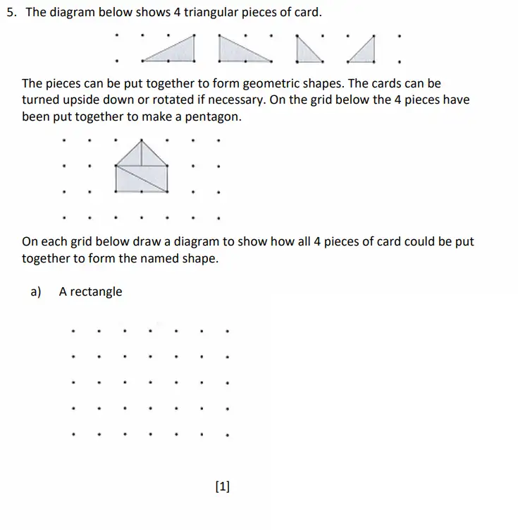 Question 5(a) - Dulwich College - 11 Plus Maths Specimen Paper G - 2026