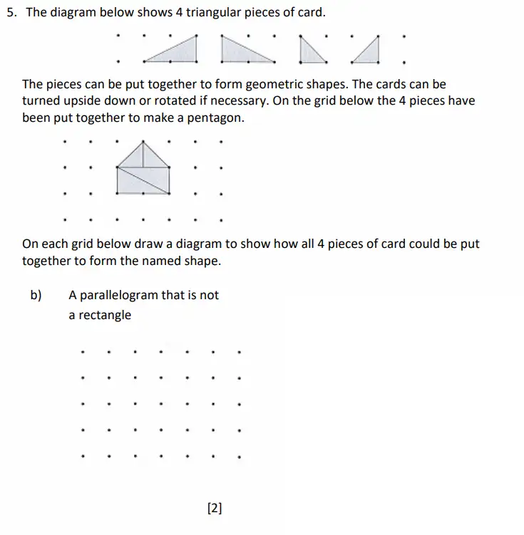 Question 5(b) - Dulwich College - 11 Plus Maths Specimen Paper G - 2026