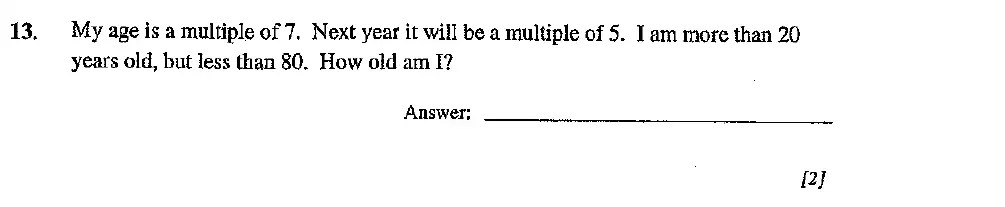Question 13 - Dulwich College 11 Plus Maths Specimen Paper – h - 2024