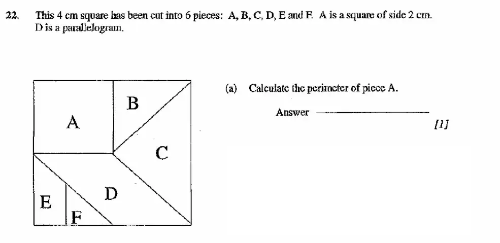 Question 22(a) - Dulwich College - 11 Plus Maths Specimen Paper H - 2026
