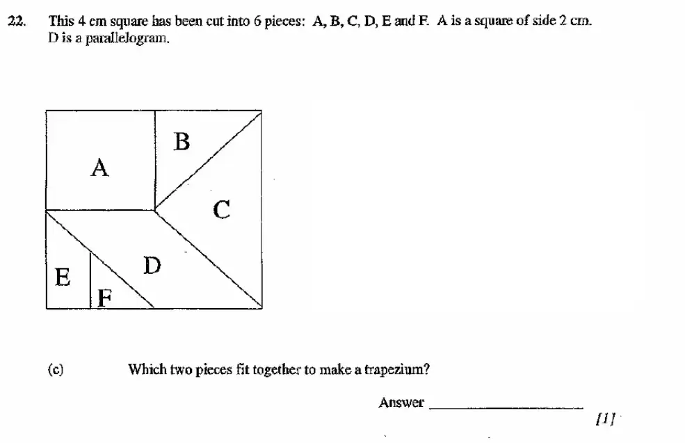 Question 22(c) - Dulwich College - 11 Plus Maths Specimen Paper H - 2026