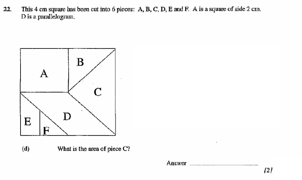 Question 22(d) - Dulwich College - 11 Plus Maths Specimen Paper H - 2026