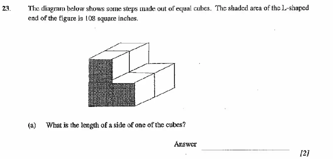 Question 23(a) - Dulwich College - 11 Plus Maths Specimen Paper H - 2026