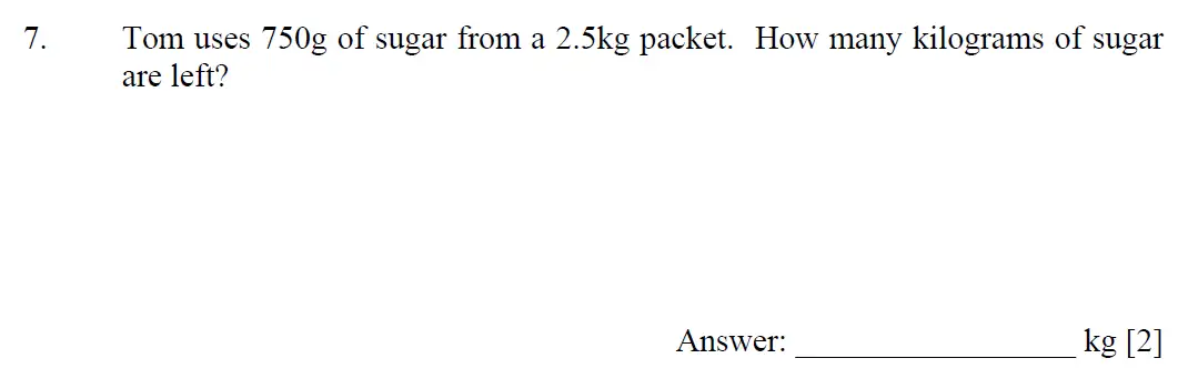 Question 7 - Dulwich College 11 Plus Maths Specimen Paper – i - 2024
