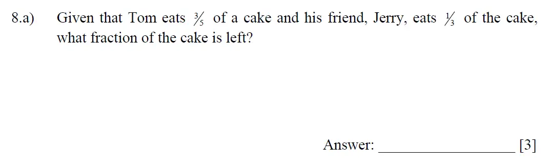 Question 8(a) - Dulwich College 11 Plus Maths Specimen Paper – i - 2024
