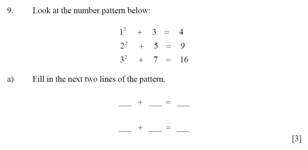 Question 9(a) - Dulwich College 11 Plus Maths Specimen Paper – i - 2024