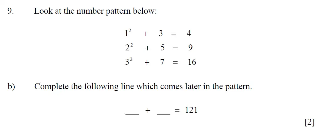 Question 9(b) - Dulwich College 11 Plus Maths Specimen Paper – i - 2024