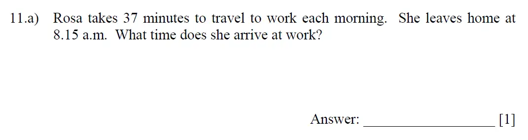 Question 11(a) - Dulwich College 11 Plus Maths Specimen Paper – i - 2024