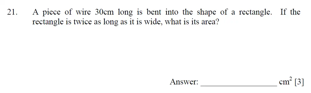Question 21 - Dulwich College - 11 Plus Maths Specimen Paper I - 2025