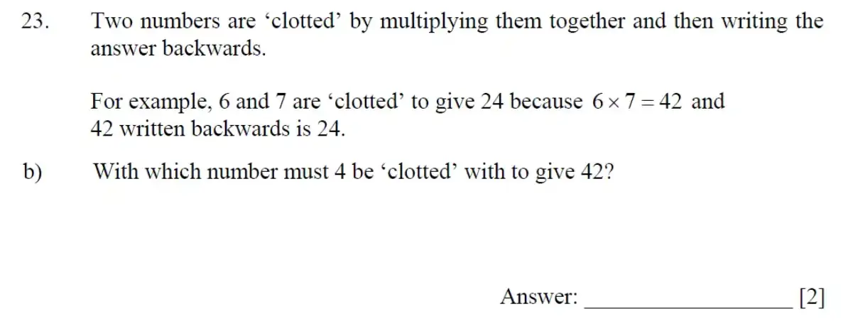 Question 23(b) - Dulwich College - 11 Plus Maths Specimen Paper I - 2026
