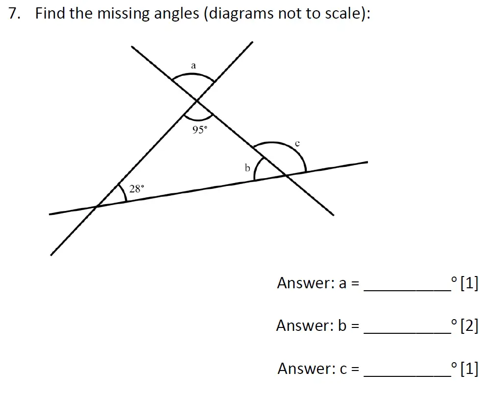 Question 7(a,b,c) - Dulwich College 11 Plus Maths Specimen Paper – j - 2024