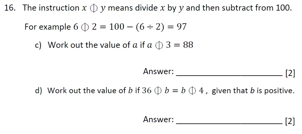 Question 16(c,d) - Dulwich College - 11 Plus Maths Specimen Paper J - 2025