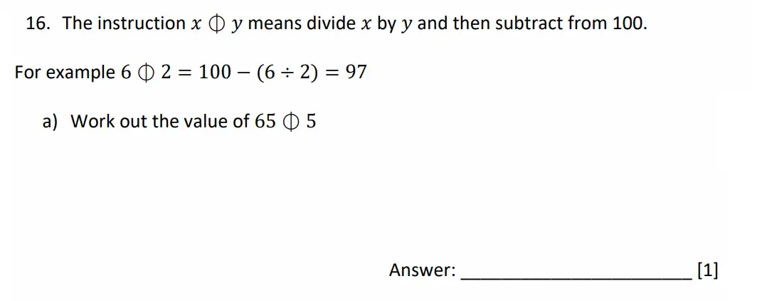 Question 16(a) - Dulwich College - 11 Plus Maths Specimen Paper J - 2026