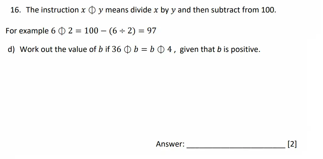 Question 16(d) - Dulwich College - 11 Plus Maths Specimen Paper J - 2026