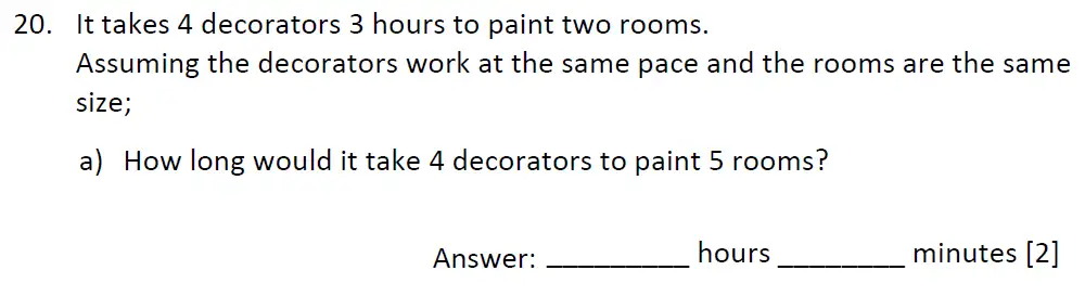 Question 20(a) - Dulwich College - 11 Plus Maths Specimen Paper J - 2025