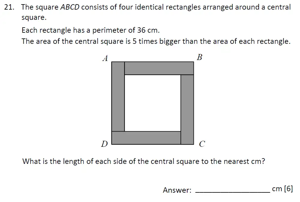 Question 21 - Dulwich College - 11 Plus Maths Specimen Paper J - 2025
