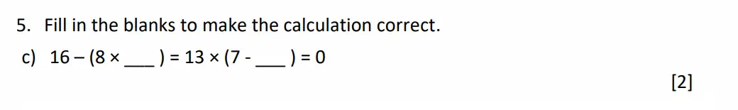 Question 5(c) - Dulwich College - 11 Plus Maths Specimen Paper J - 2026
