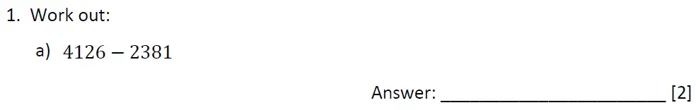 Question 1(a) - Dulwich College 11 Plus Maths Specimen Paper – k - 2024