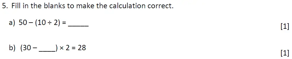 Question 5(a,b) - Dulwich College 11 Plus Maths Specimen Paper – k - 2024