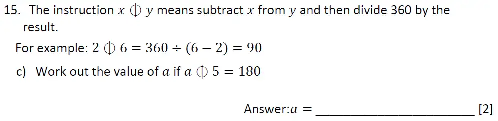 Question 15(c) - Dulwich College - 11 Plus Maths Specimen Paper K - 2025