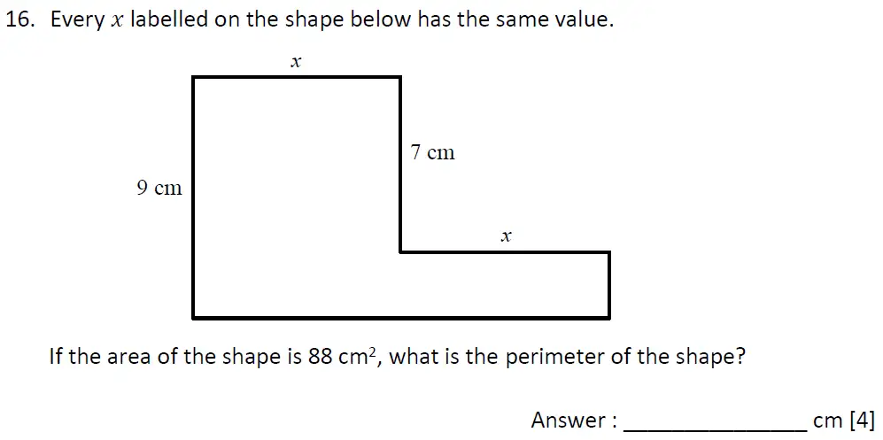 Question 16 - Dulwich College - 11 Plus Maths Specimen Paper K - 2025