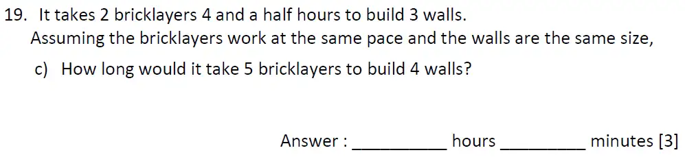 Question 19(c) - Dulwich College - 11 Plus Maths Specimen Paper K - 2025