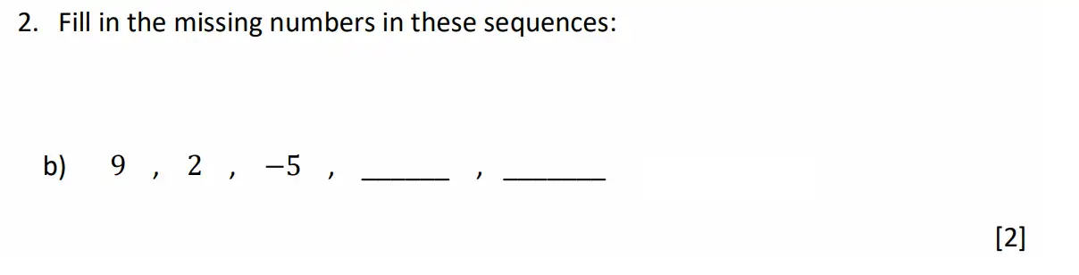 Question 2(b) - Dulwich College - 11 Plus Maths Specimen Paper K - 2026