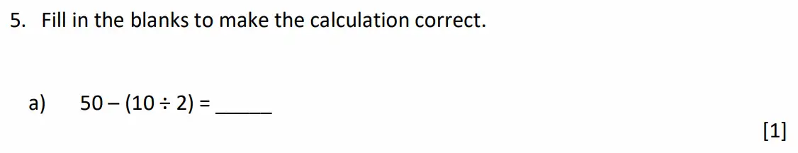Question 5(a) - Dulwich College - 11 Plus Maths Specimen Paper K - 2026