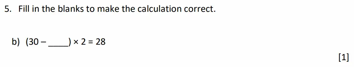 Question 5(b) - Dulwich College - 11 Plus Maths Specimen Paper K - 2026