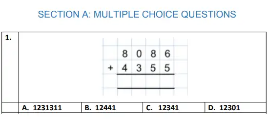 Question 1 - Eltham College – 11+ Mathematics Sample Paper – 2019