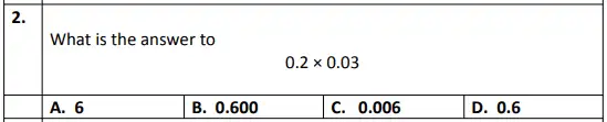 Question 2 - Eltham College – 11+ Mathematics Sample Paper – 2019