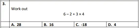 Question 3 - Eltham College – 11+ Mathematics Sample Paper – 2019