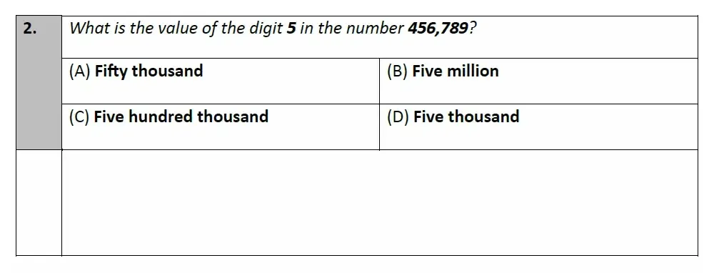 Question 02 - Eltham College - 11 Plus Maths Entrance and Scholarship Exam Sample Paper - 2025