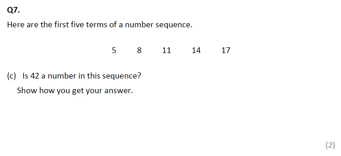 Question 7(c) - Eltham College 11 Plus Maths Entrance Exam 2023