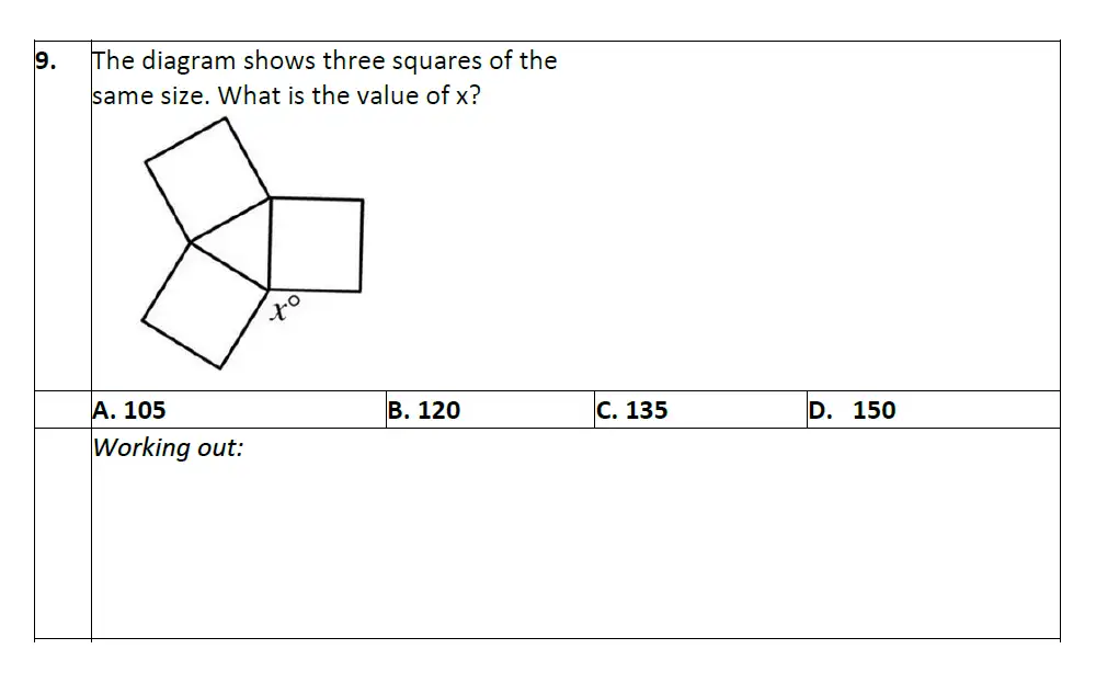 Question 9 - Eltham College Year 7 Entrance and Scholarship Exam 2024