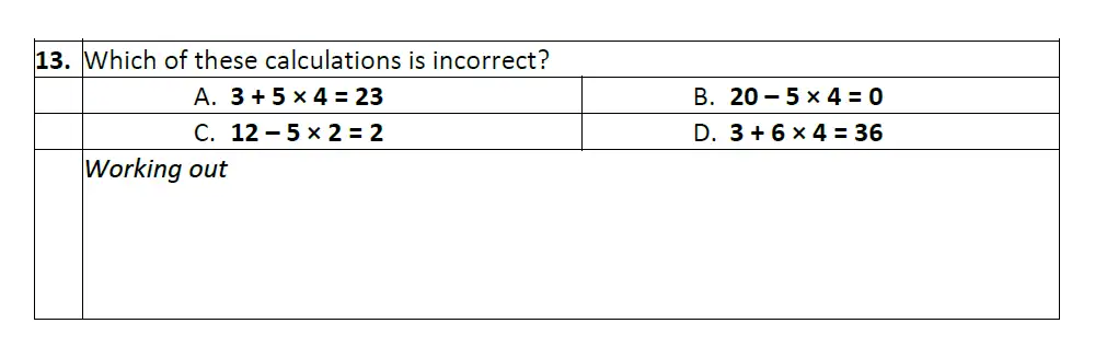 Question 13 - Eltham College Year 7 Entrance and Scholarship Exam 2024