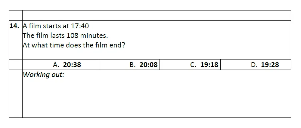 Question 14 - Eltham College Year 7 Entrance and Scholarship Exam 2024