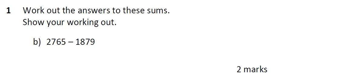 Question 1(b) - Eltham College 11 Plus Maths Entrance Exam - 2024