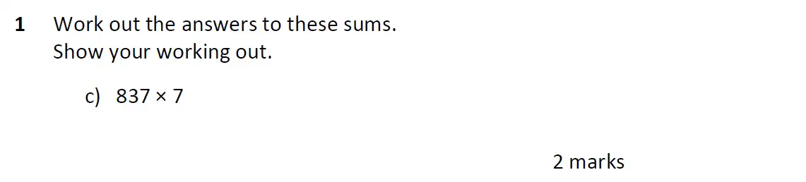 Question 1(c) - Eltham College 11 Plus Maths Entrance Exam - 2024