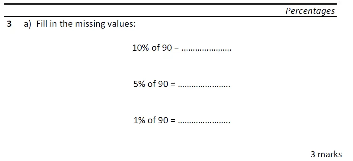Question 3(a) - Eltham College 11 Plus Maths Entrance Exam - 2024