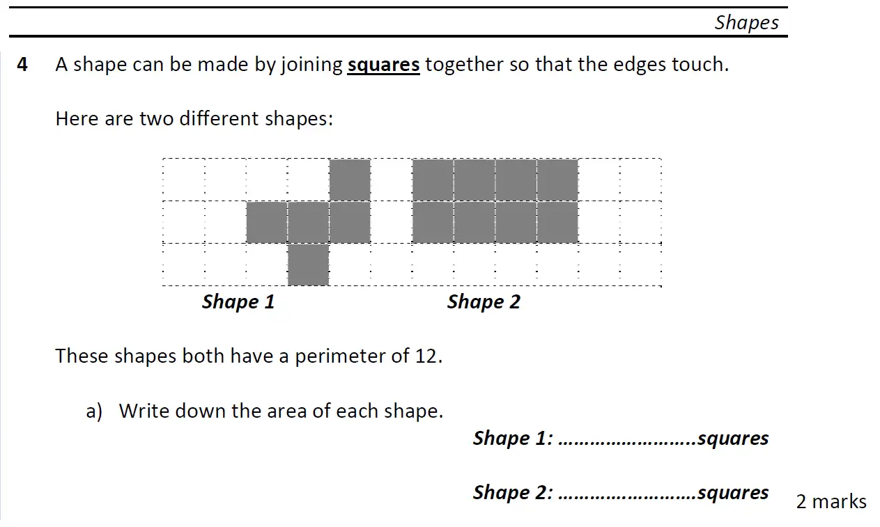 Question 4(a) - Eltham College 11 Plus Maths Entrance Exam - 2024