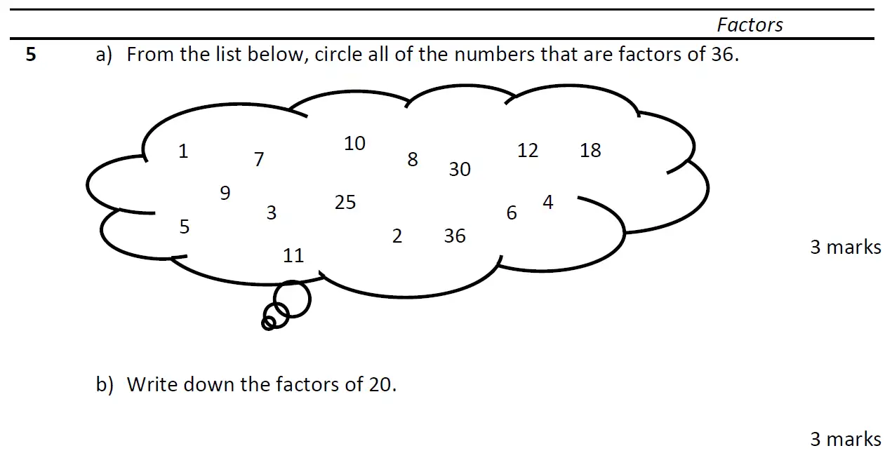 Question 5(a,b) - Eltham College 11 Plus Maths Entrance Exam - 2024