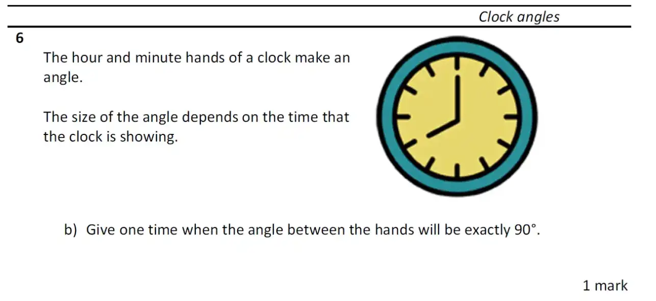 Question 6(b) - Eltham College - 11 Plus Maths Entrance Exam - 2026