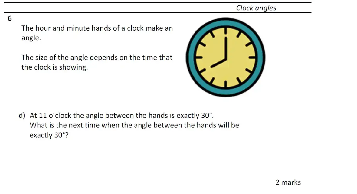 Question 6(d) - Eltham College - 11 Plus Maths Entrance Exam - 2026