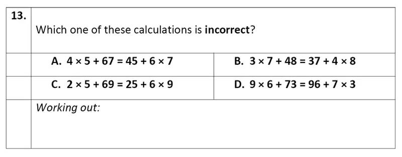 Question 13 - Eltham College - 11 Plus Maths Entrance Exam Paper - 2019