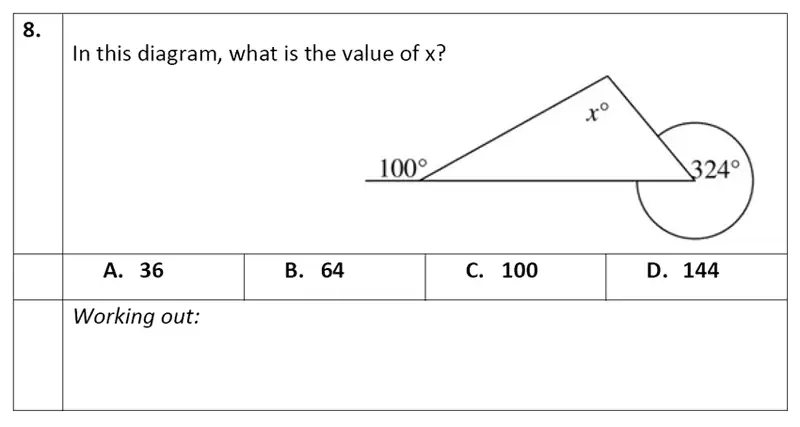 Question 08 - Eltham College - 11 Plus Maths Entrance Exam Paper - 2019