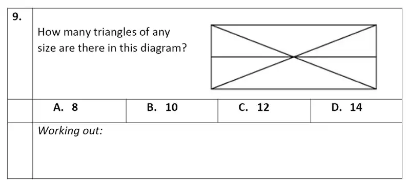 Question 09 - Eltham College - 11 Plus Maths Entrance Exam Paper - 2019