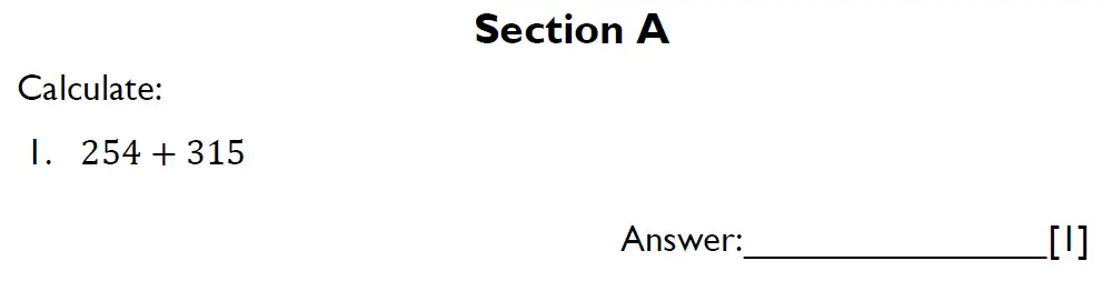 Question 1 - Emanuel School Paper A - 2024